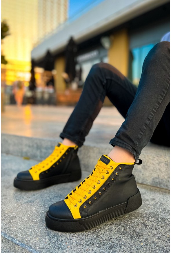 CH167 - GST Blazer Erkek Bot SIYAH - SARI