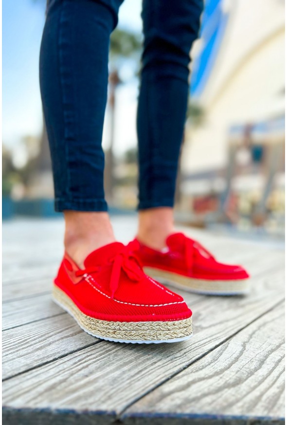 CH311 - Espadril Erkek Ayakkabı KIRMIZI