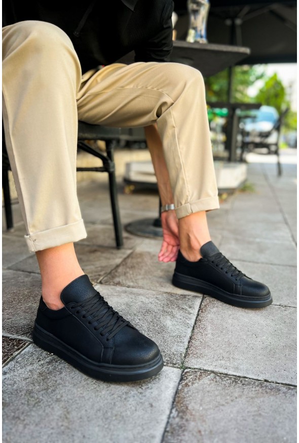 CH979 - Santoni CRT Spor Erkek Ayakkabı SIYAH
